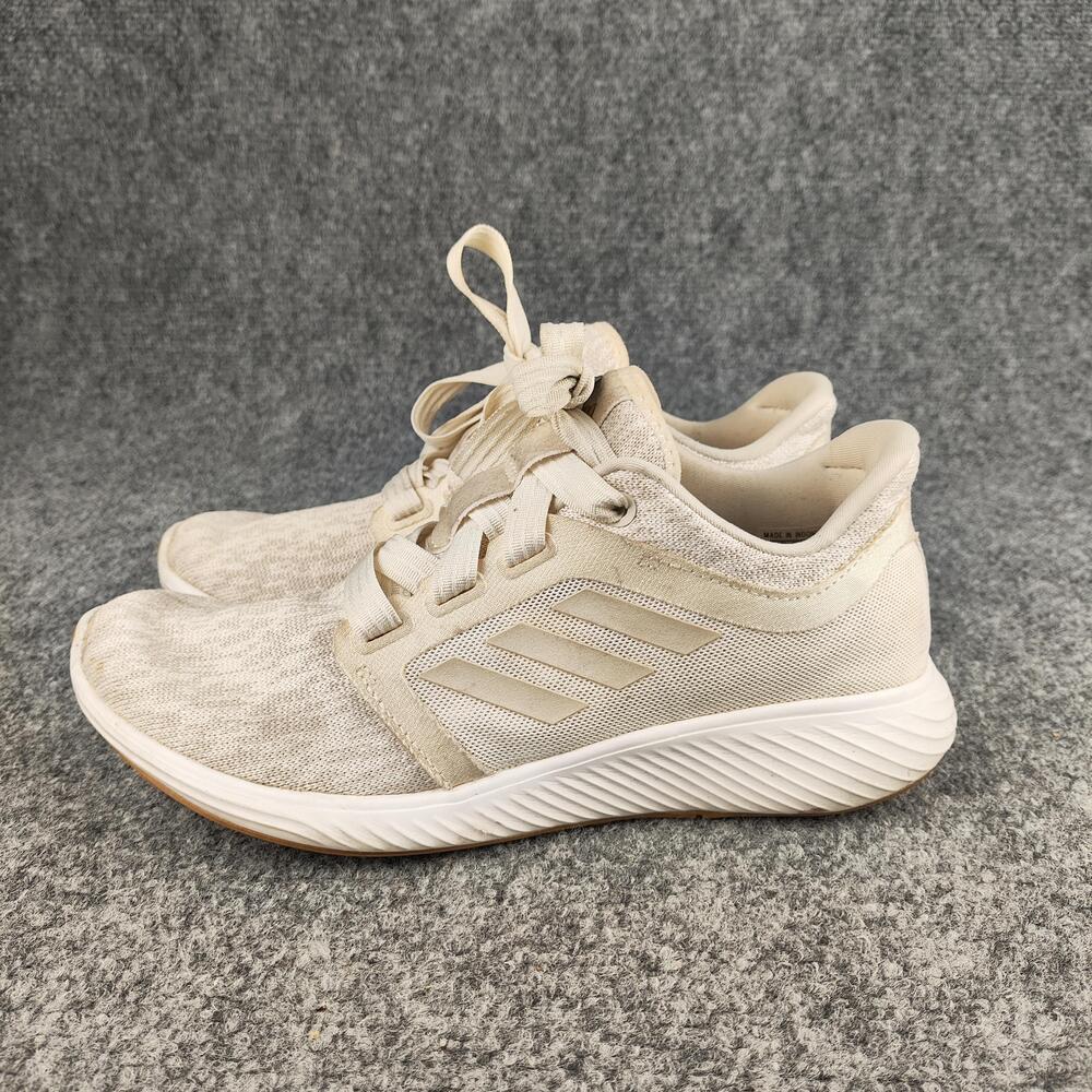 Adidas Edge Lux X Shoes Womens Size 7 Beige Mesh Running Sneakers D97112